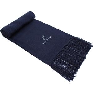 Alpaca Camargo Alpaca Wool Blend Scarf Navy Blue Made in Peru